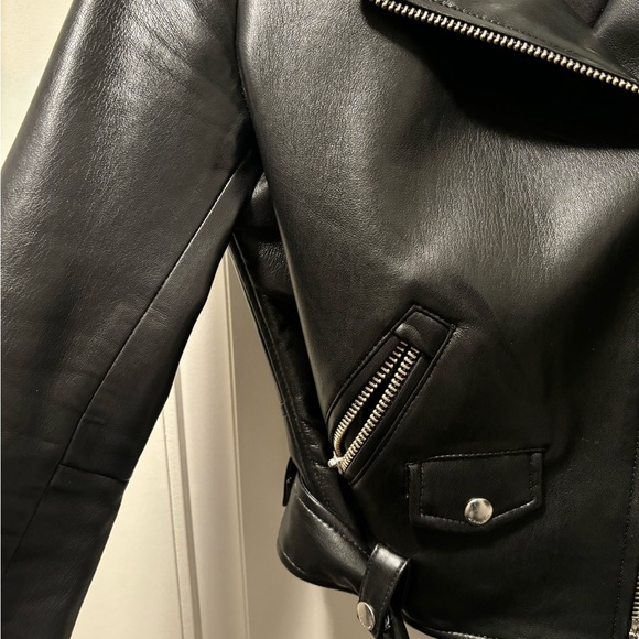 Brand new Aritzia leather biker jacket - Picture 3 of 4